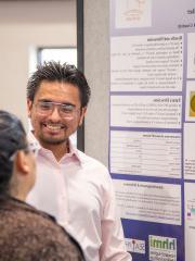 A student presents their research at the 2023 Celebration of Scholars.